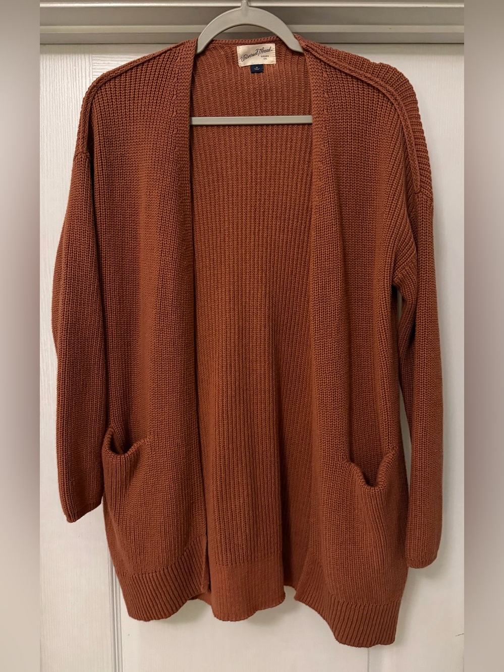 Universal Thread ribbed knit cardigan with pockets size medium